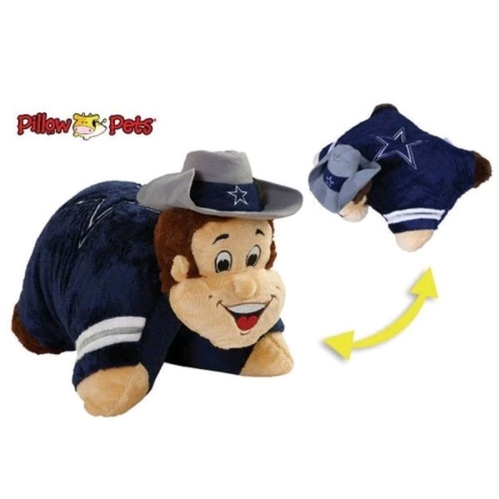 VINTAGE Pillow Pet Dallas Cowboys "Rowdy" Mascot Plush Stuffed Animal NFL LOGO
